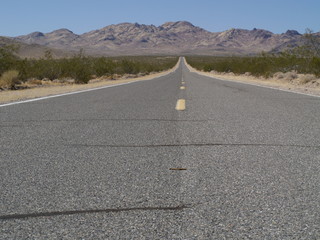Endless road at the desert