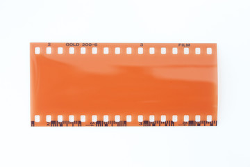 Photography film isolated on white background