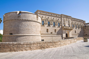 De Monti Castle of Corigliano d'Otranto. Puglia. Italy. - obrazy, fototapety, plakaty