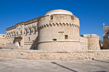 Fototapeta na wymiar De Monti Zamek Corigliano d'Otranto. Apulia. Włochy.