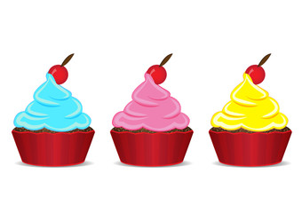 Set of cupcake