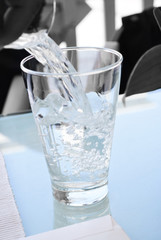 pouring water