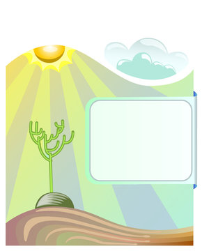 cactus on desert on sunny day