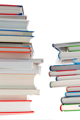 Stapel von Büchern. Freigestellt