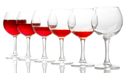 Wineglasses isolated on white