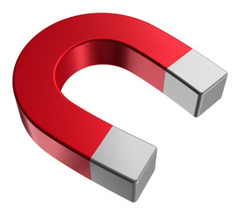 Red horseshoe magnet