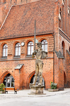 Das historische Roland Standbild in Stendal, Deutschland