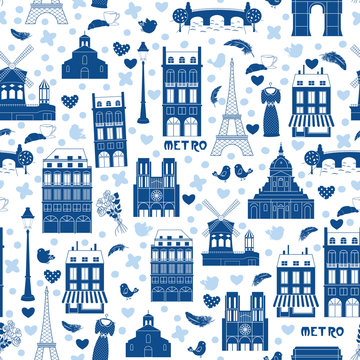 Paris background. Pattern