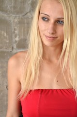 Fototapeta premium Portrait of beautiful blonde woman