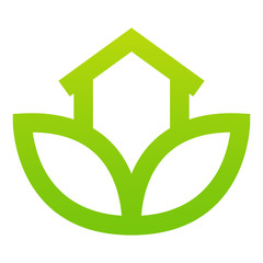 Green house icon