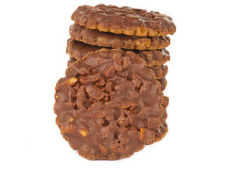 cookies with chocolate isolated