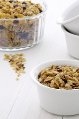Delicious and healthy muesli or granola
