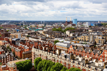 Aerial View from Westminster Cathedral on Roofs and Houses of Lo
