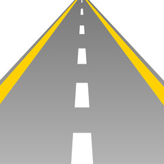 painting road with yellow line vector illustration