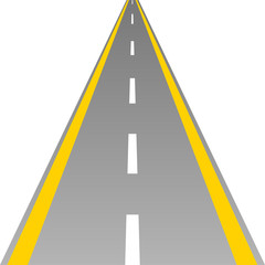 road with a broken white stripe illustration