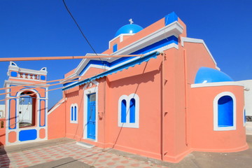 Typical church, Oia, Santorini, Greece