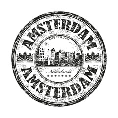 Fototapeta premium Amsterdam grunge rubber stamp