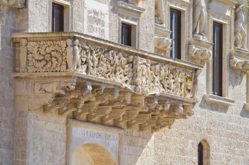 De Monti Castle of Corigliano d'Otranto. Puglia. Italy.