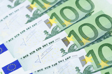 Euro banknotes as a background, close-up