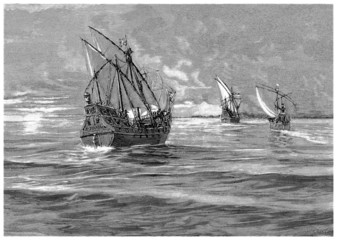 Christophus Colombus : his 3 Ships - 15th century