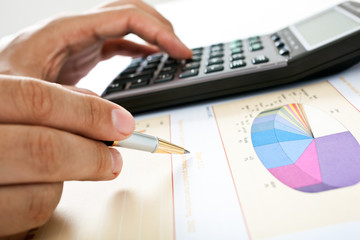 Businessman accounting