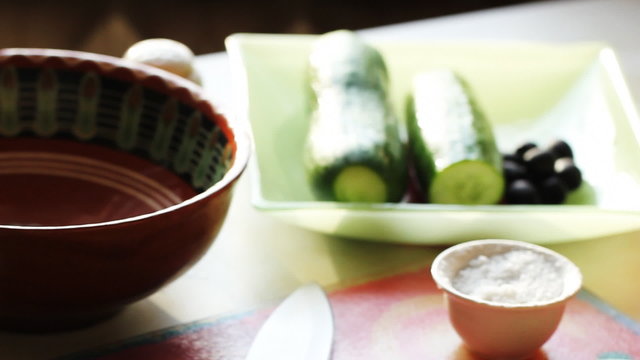 cooking salad, set of FullHD video