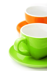 Green and Red Coffee Cups