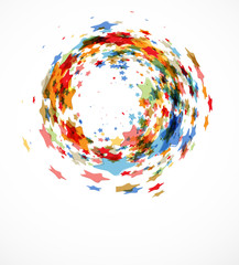 abstract light color stars vector background