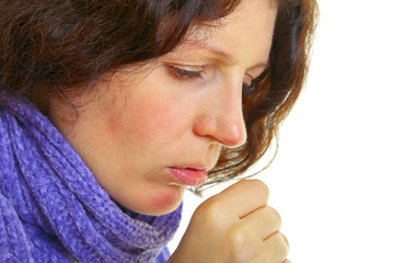 Coughing woman