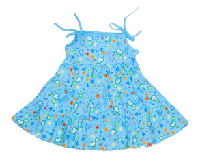 colored blue children's summer dress