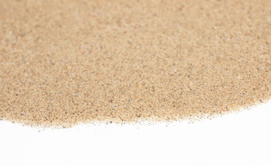 pile desert sand isolated on white backgrounds