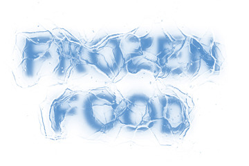 Fototapeta na wymiar Fozen food (Text serie)