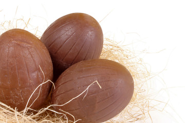 Easter eggs and nest