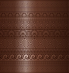 Seamless copper Greek ornaments - 42612200