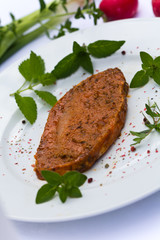 Schweinesteak,roh,mariniert
