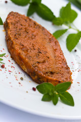 Schweinesteak,roh,mariniert