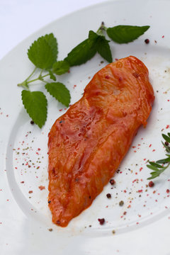 Putensteak,mariniert,roh