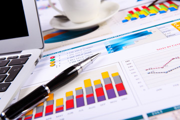 Fototapeta premium Financial papers on the table