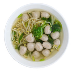 Meatballs Noodle Soup