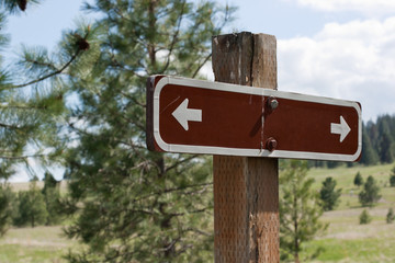 Sign to nowhere with copy space