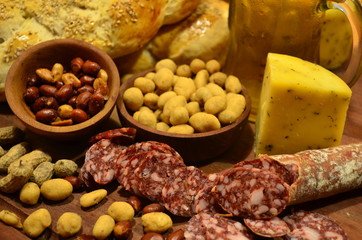 picada con cerveza