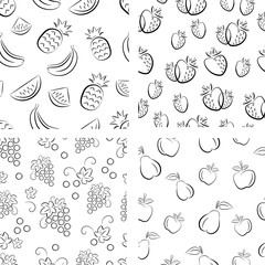 fruit silhouette seamless