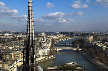 Naklejka premium aerial view of Paris