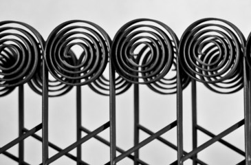 Decorative iron fence