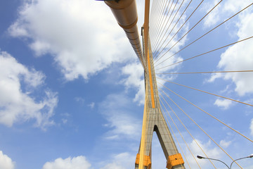 Mega sling Bridge,Rama 8, in bangkok Thailand .