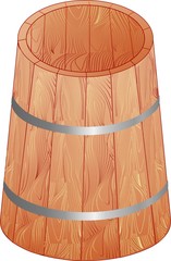 This wooden barrel is empty you can pour anything here