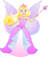 La princesse a les ailes et la baguette magique