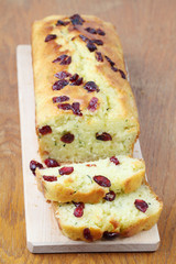 Zucchini bread with cranberries
