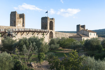 Obraz premium Castle of Monteriggioni, Tuscany.