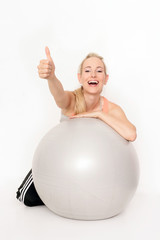 Sport mit Gymnastikball